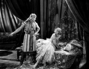 From the 1921 adaptation of The Sheik with Rudolph Valentino and Agnes Ayres, an enormously popular rape fantasy story