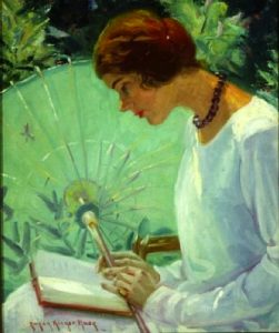 Reading in the Garden. Susan Ricker Knox